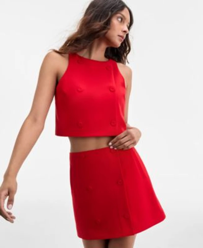 French Connection Azra Twill Double Breasted Top Azra Twill Mini Skirt