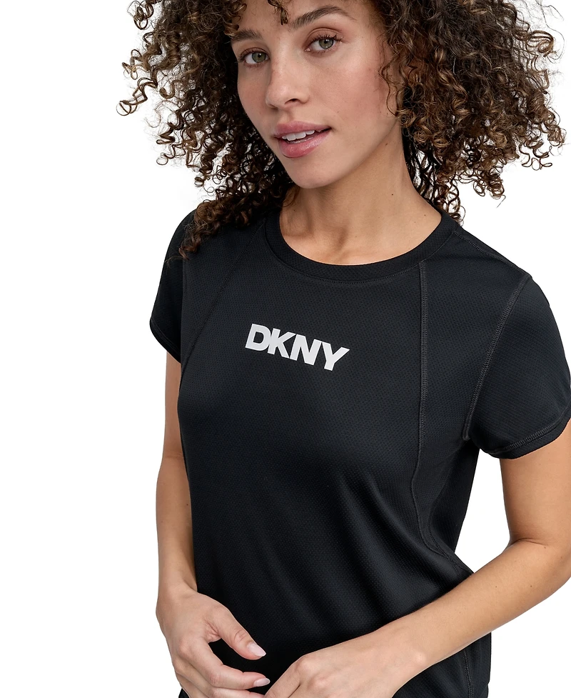 Dkny Sport Women's Tech Logo Raglan-Sleeve T-Shirt