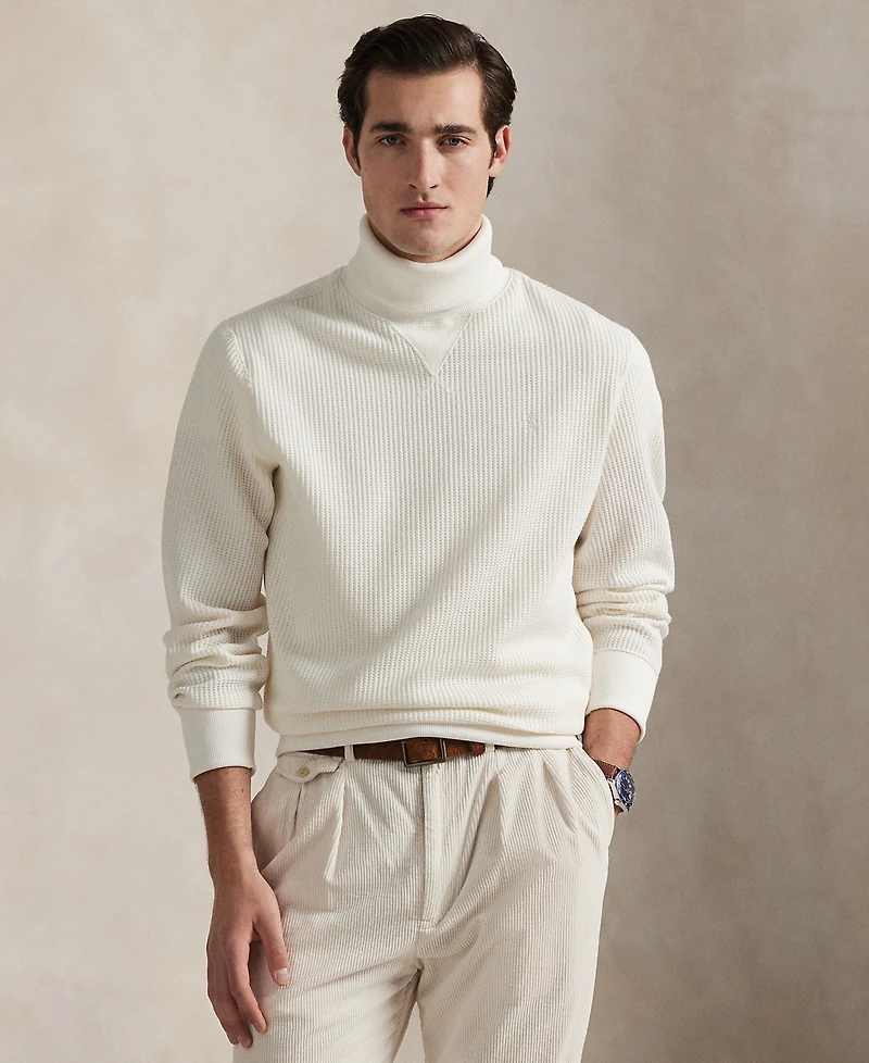 Polo Ralph Lauren Men's Waffle-Knit Fleece Turtleneck