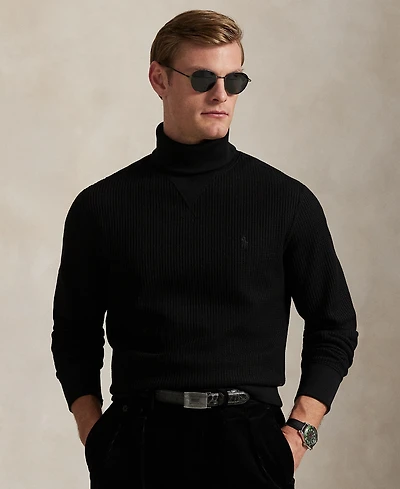 Polo Ralph Lauren Men's Waffle-Knit Fleece Turtleneck
