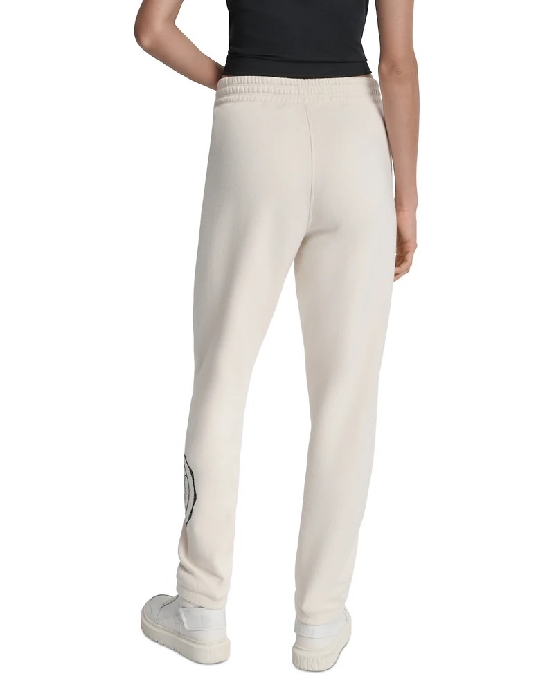Dkny Sport Women's Embellished Medallion-Logo Joggers