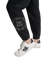 Dkny Sport Women's Embellished Medallion-Logo Joggers