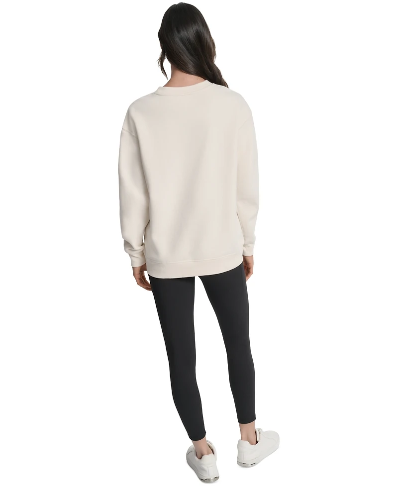 Dkny Sport Women's Medallion-Logo Crewneck Sweatshirt