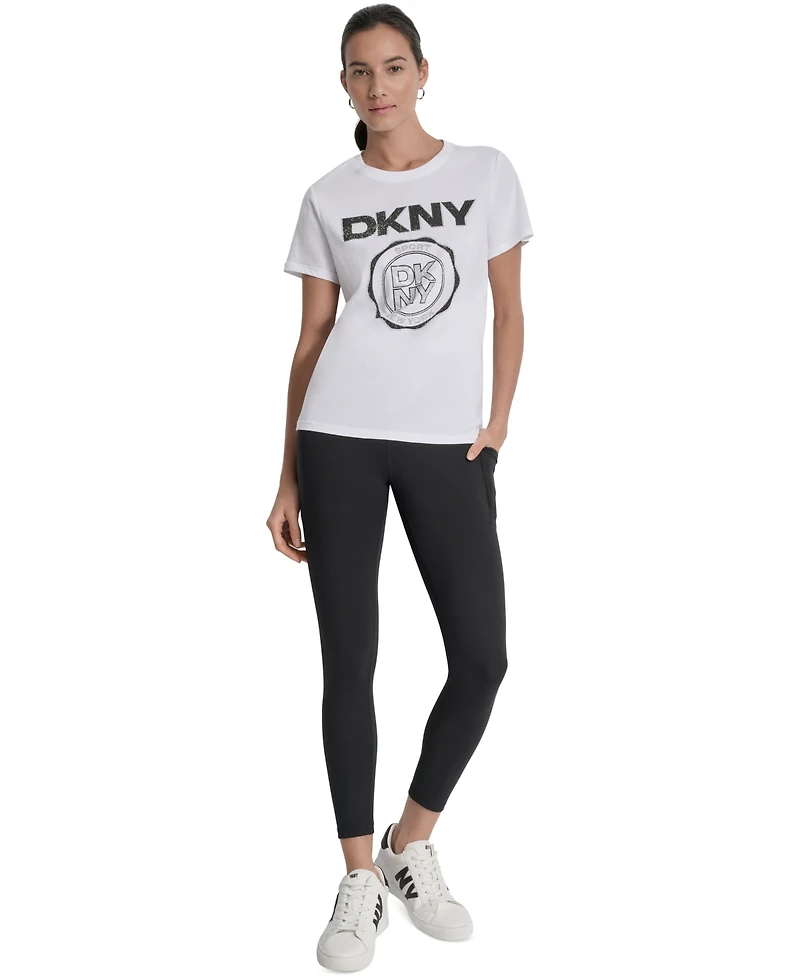 Dkny Sport Women's Medallion Logo Crewneck T-Shirt
