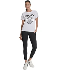 Dkny Sport Women's Medallion Logo Crewneck T-Shirt