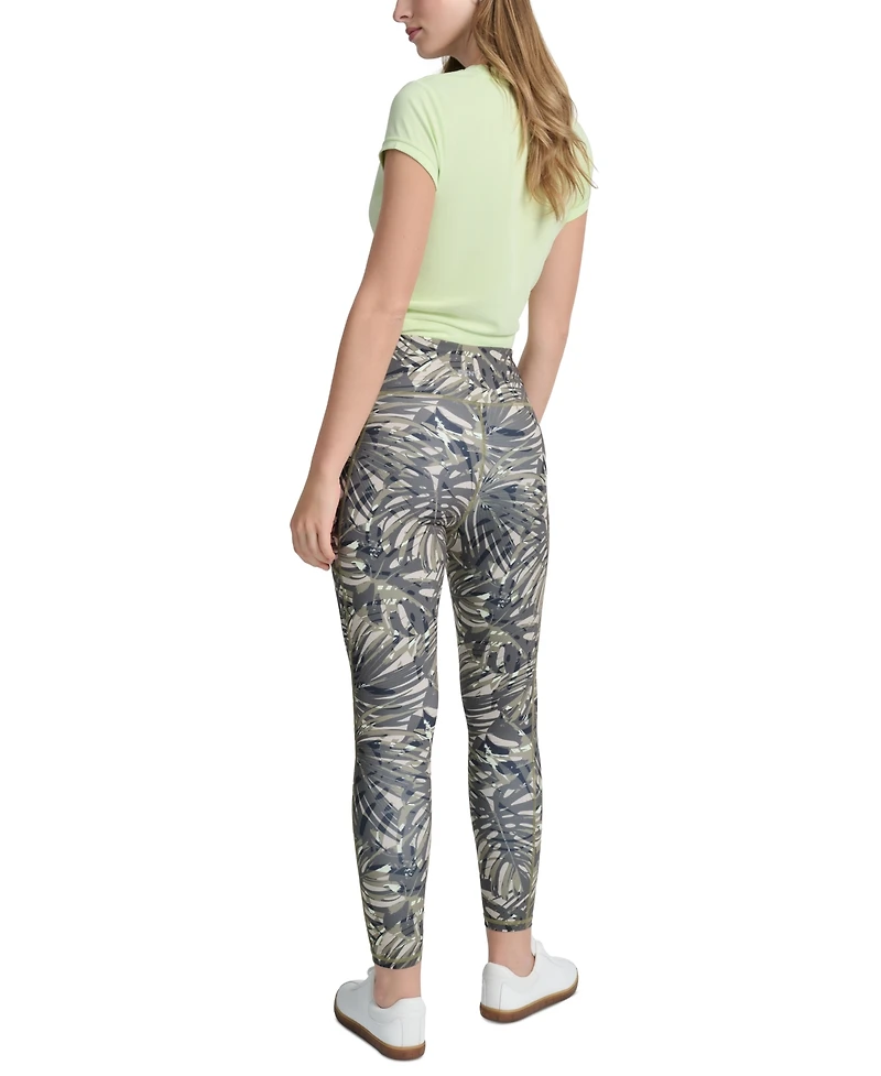 Dkny Sport Women's Printed High-Waist 7/8 Tights