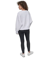 Dkny Sport Women's Mini Stud Logo Crew Neck Sweatshirt