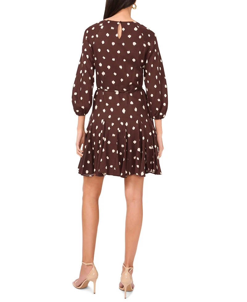 1.state Women's 3/4-Sleeve Dot Mini Dress