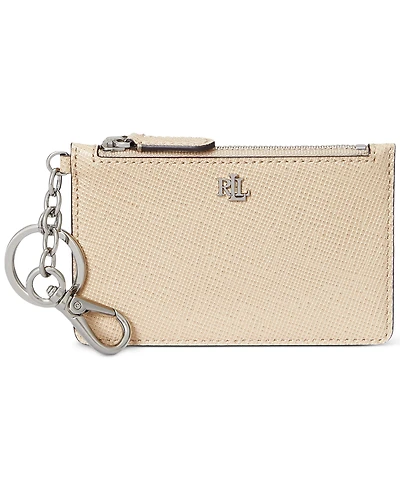 Lauren Ralph Lauren Textured Leather Zip Card Case