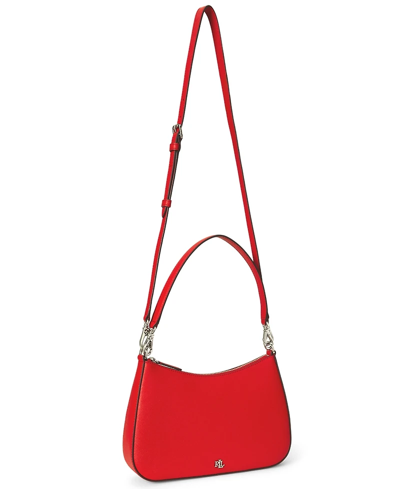 Lauren Ralph Lauren Women's Crosshatch Leather Medium Danni Shoulder Bag