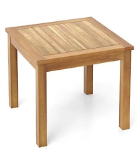 Outdoor Square Side Table End Table for Patio – Ideal for Snacks, Drinks, and Coffee