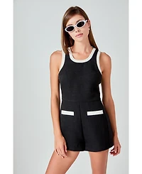 endless rose Women's Contrast Romper