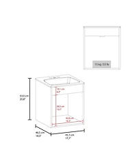 Shoshoni Bathroom Vanity with two Doors, White