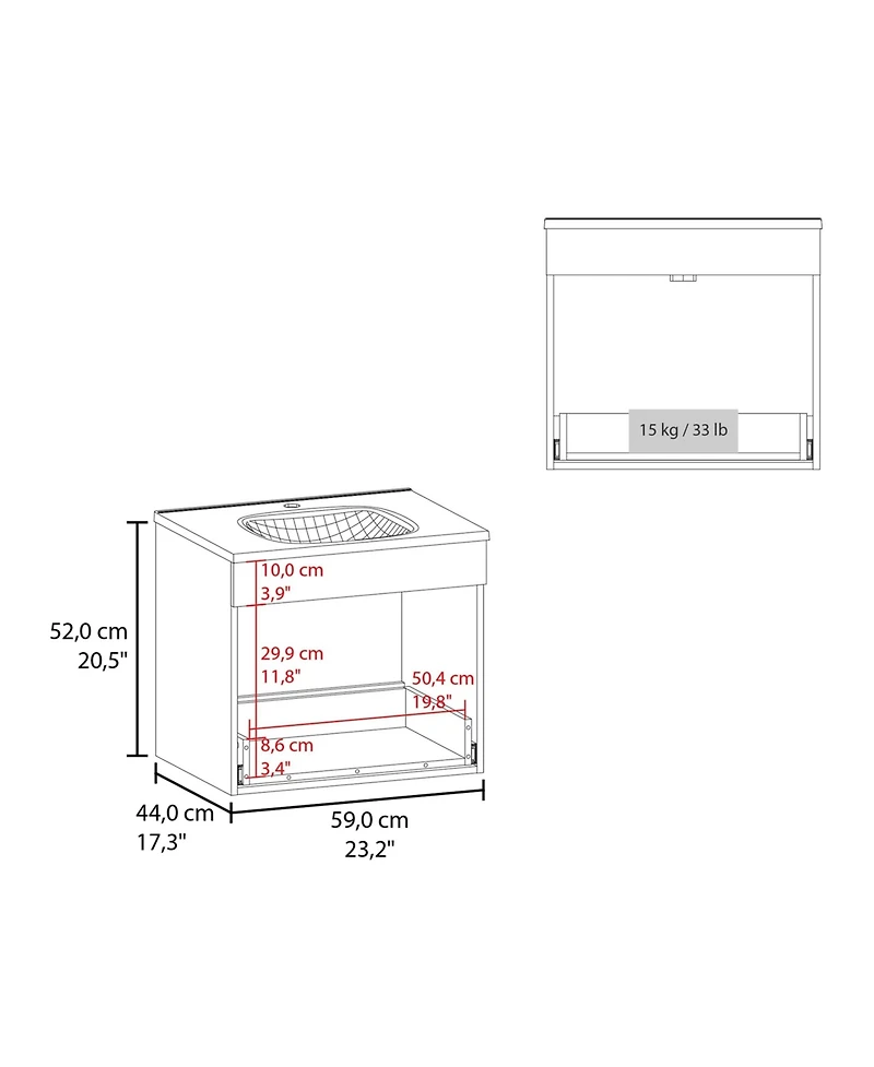 Story Floating Bathroom Vanity Set with Sink