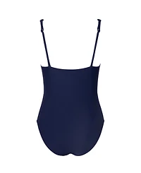 Cupshe Women's Blue V-Neck Tummy Control One-Piece