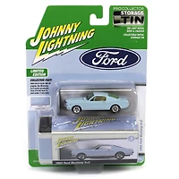 1/64 1965 Ford Mustang Fastback Blue Johnny Lightning Collector Tin