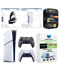 Sony PlayStation 5 Slim Digital Bundle with Disc Drive, Extra Controller, Pulse Elite Headset