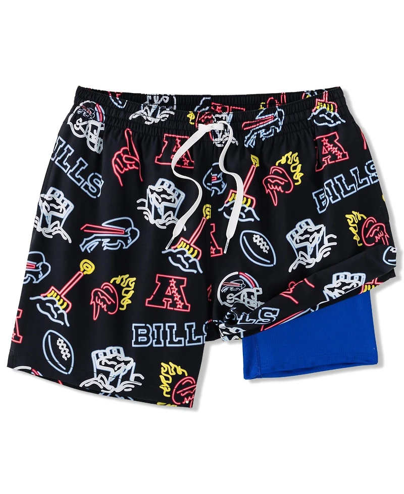 Chubbies Men's 5.5" Black Buffalo Bills The Neon Lined Classic Swim Trunks