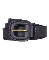 Frye Women's Covered Buckle Leather Lacing Belt