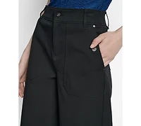 Dkny Women's Crew High-Rise Wide-Leg Pants