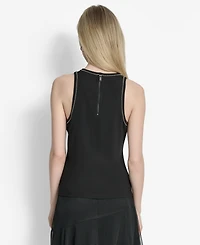 Dkny Women's Embellished Ponte Tank Top