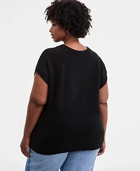 On 34th Trendy Plus V-Neck Sweater Vest, Macy's Exclusive
