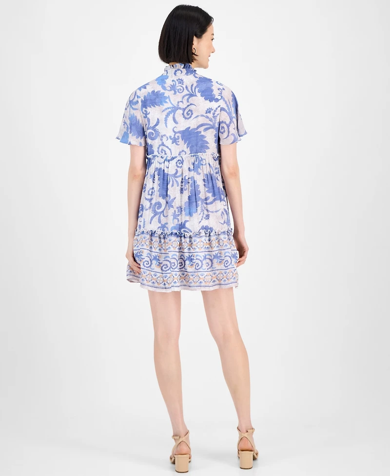 Sandra Darren Women's Printed Short-Sleeve Shift Dress