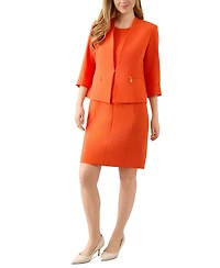 Kasper Crepe Cardigan Jacket, Regular & Petite Sizes
