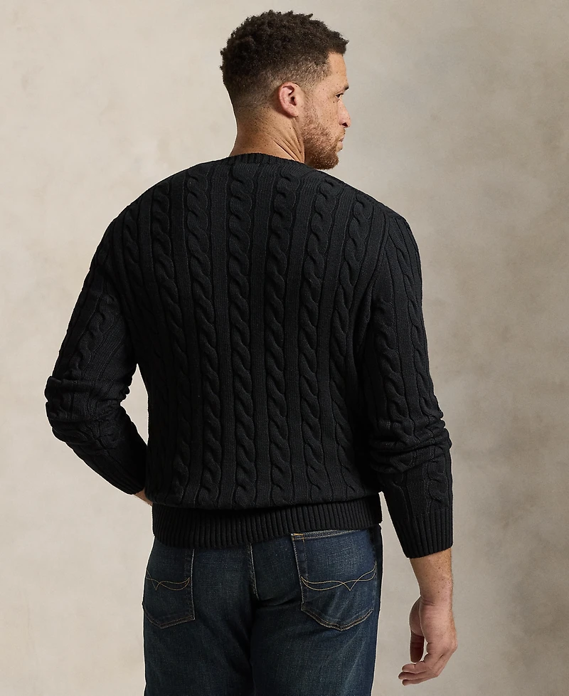 Polo Ralph Lauren Men's Big & Tall Cable-Knit Cotton Sweater