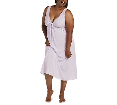 Miss Elaine Plus Sleeveless Keyhole Nightgown
