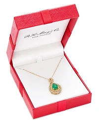 Sapphire (1-1/4 ct. t.w.) & Diamond (1/4 18" Pendant Necklace 14k White Gold (Also available Tanzanite, Emerald and Ruby)
