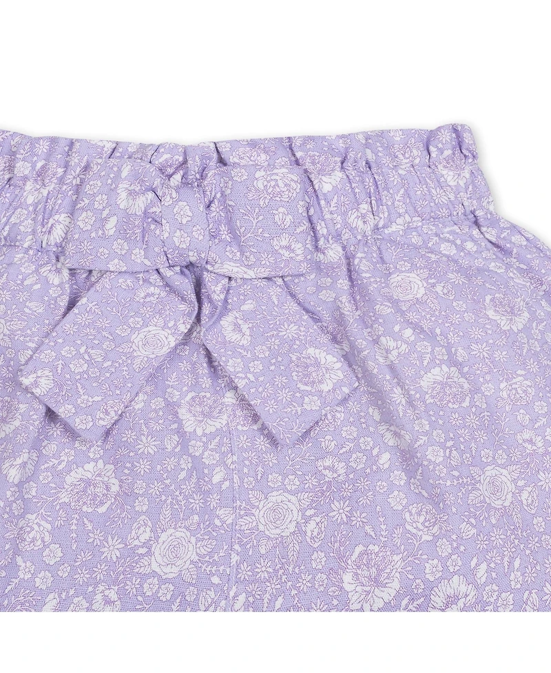 Hope & Henry Toddler Girls' Pull-On Cinched Waist Linen Short,