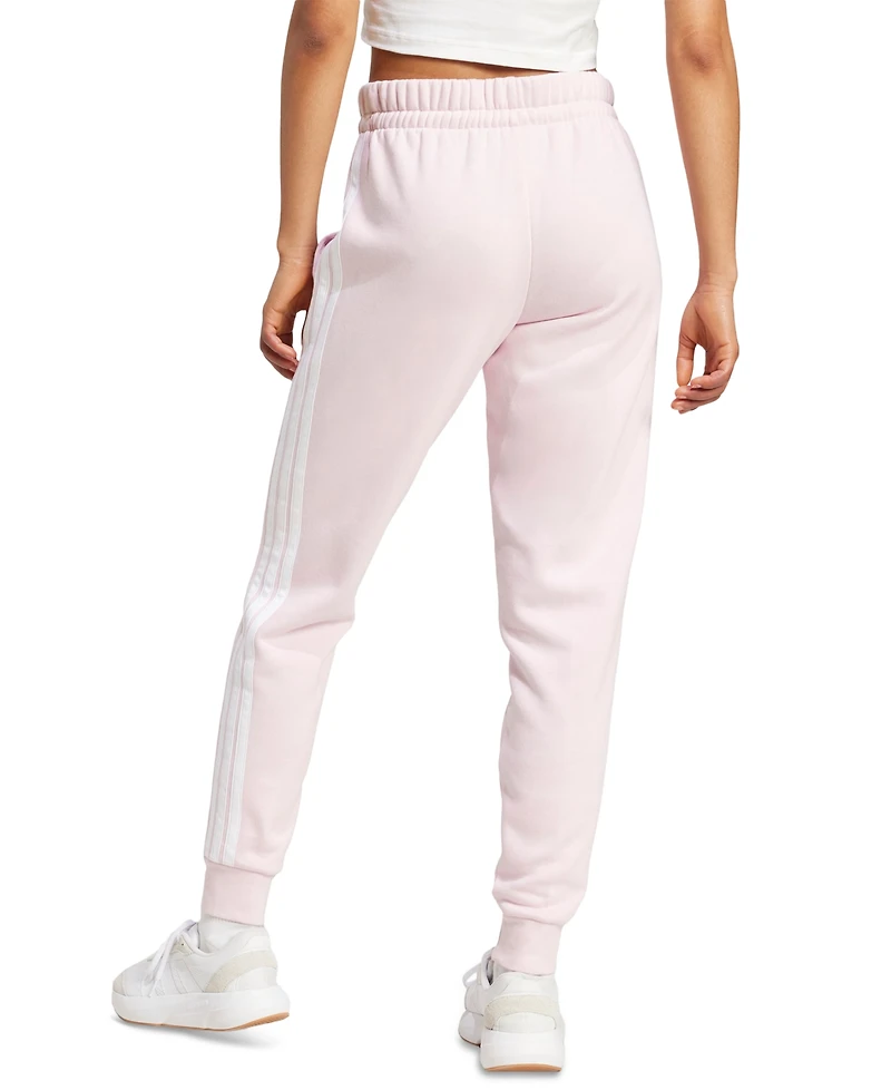 adidas Women's Essentials Three Stripes Fleece Slim Pants