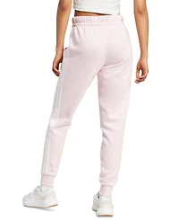 adidas Women's Essentials Three Stripes Fleece Slim Pants