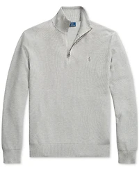 Polo Ralph Lauren Men's Mesh-Knit Cotton Quarter-Zip Sweater