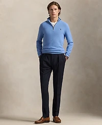 Polo Ralph Lauren Men's Mesh-Knit Cotton Quarter-Zip Sweater