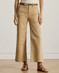 Lauren Ralph Petite Stretch Chino Wide-Leg Cropped Pants