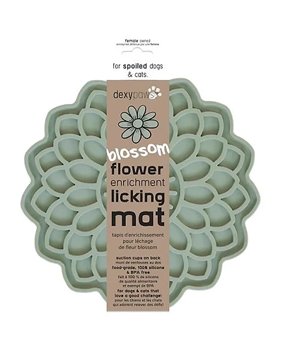 Enrichment Lick Mat: Sage Green Blooming Blossom