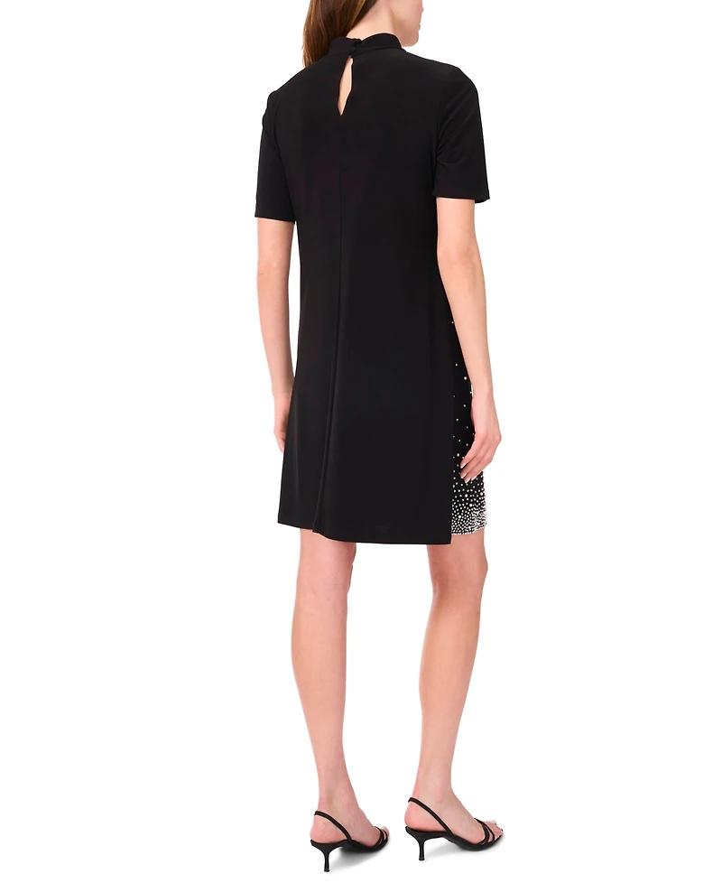 Msk Women's Keyhole Short A-Line Dress