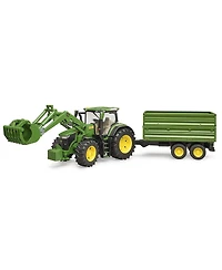 Bruder 1/16 John Deere 7R 350 Tractor with Front Loader and Trailer