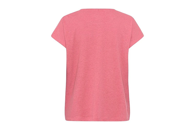 Olsen Embroidered Trim Cotton Linen Tee