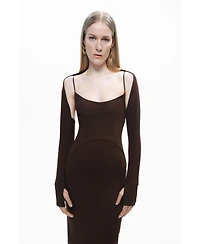 Nocturne Women's Maxi Dress with Glove Accessory