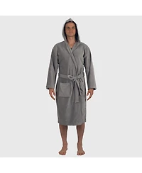 Alpine Swiss Men's Dane Hooded Bathrobe Cotton Terry Cloth Luxury Hotel Spa Robe