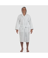 Alpine Swiss Men's Dane Hooded Bathrobe Cotton Terry Cloth Luxury Hotel Spa Robe