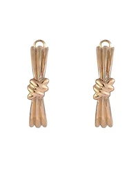 Laundry by Shelli Segal Gold Tone Hoop Earrings with Center Knot