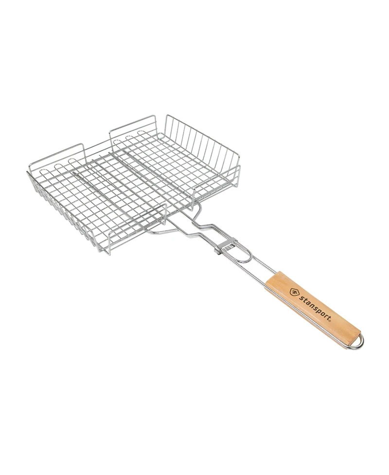 Stansport Heavy Duty Basket Broiler with Lockable Grill Grate