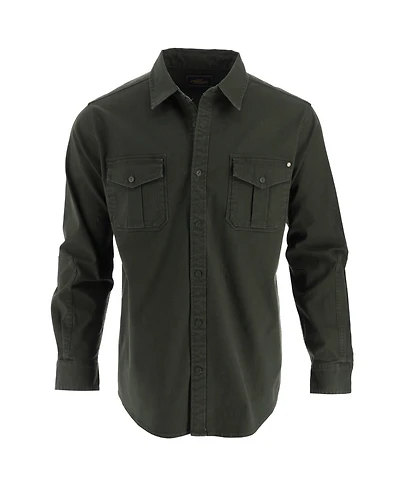 Thorogood Men's Heavyweight Utility Stretch Long Sleeve Button Up Overshirt