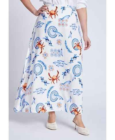 Eloquii Plus Printed Full Skirt