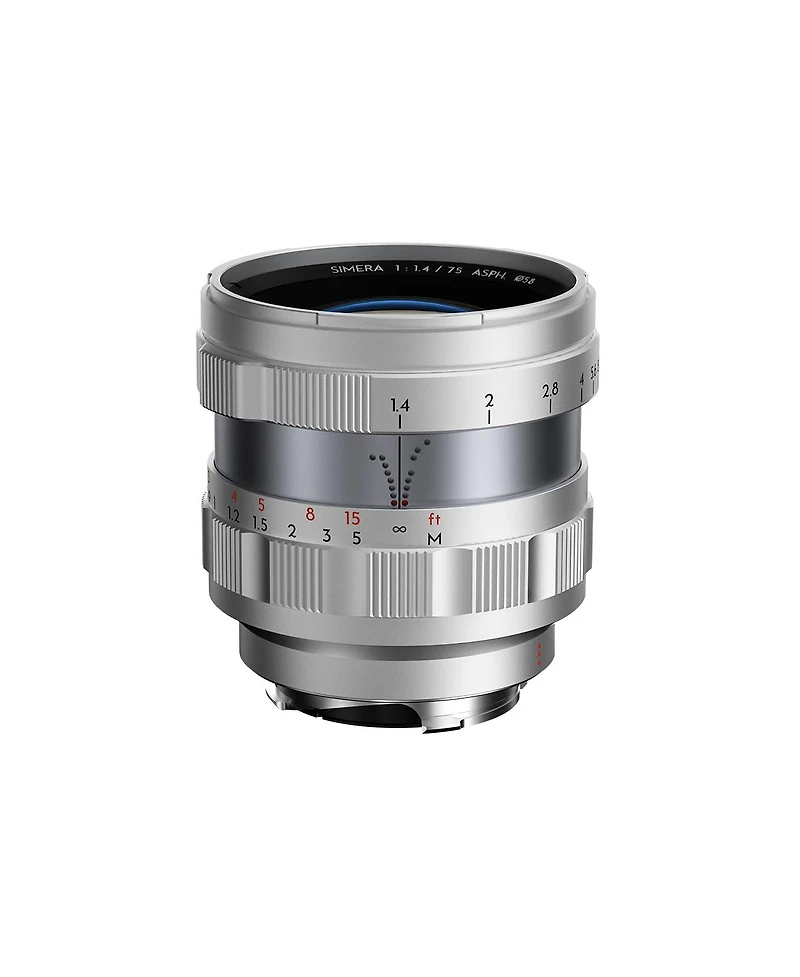 Thypoch Simera 75mm f/1.4 Asph Lens for Leica M, Silver
