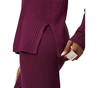 Melissa Paige Petite Ribbed-Knit V-Neck Tunic & Pant Sweater Set